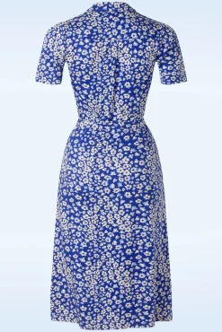 Lola Mercy Jurk In Diep Ultramarine Blauw