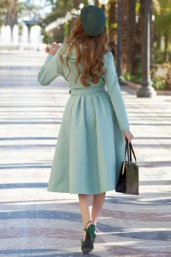 Lorily Minty Floral Reversible Waterafstotende Jas In Mint