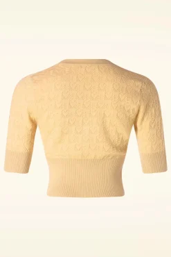 Love Heart Cardigan In Geel