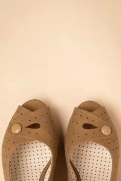 Lydia High Heeled Peeptoe Sandaletten In Bruin