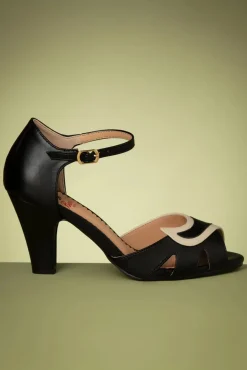 Mable Peeptoe Pumps In Zwart