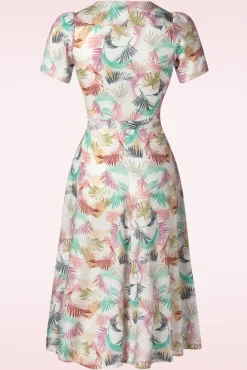Magnolia Gatsby Pastel Bloemen Jurk In Wit