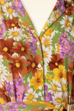 Marianne Marini Jurk In Tuscan Geel