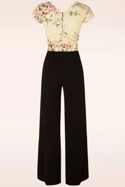 Maribelle Floral Jumpsuit In Zwart