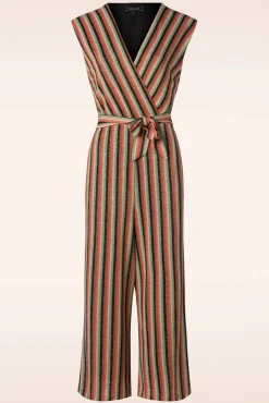 Mary Piso Stripe Jumpsuit In Zwart