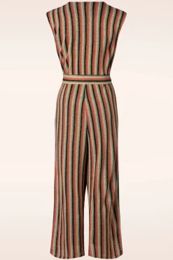 Mary Piso Stripe Jumpsuit In Zwart