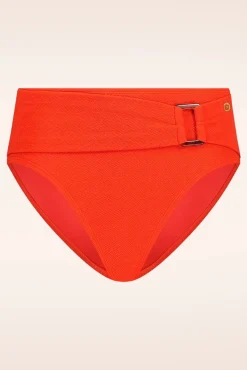 Mid Waist Bikinibroekje In Zomers Rood