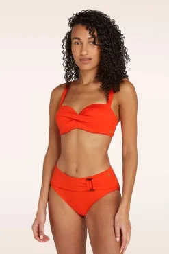 Mid Waist Bikinibroekje In Zomers Rood