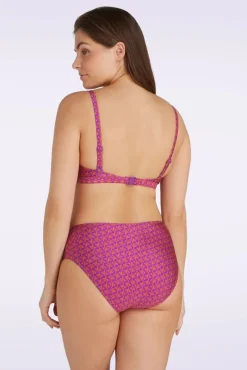 Mid Waist Coral Bikinibroekje In Paars