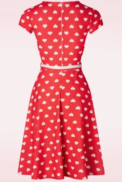 Minnie Hearts Swing Jurk In Rood
