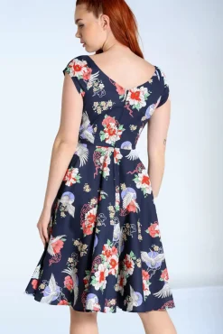 Misa Swing Jurk In Marineblauw