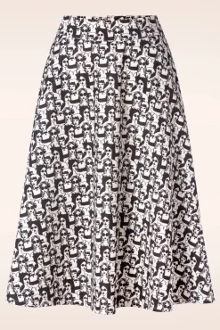 Miss Model Swing Rok In Wit En Zwart
