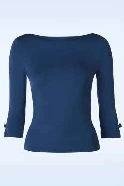 Modern Love Top In Marineblauw