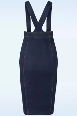 Mona Lee Pencil Rok In Classic Denim