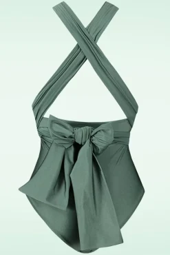 Multiway Badpak In Groene Glitter