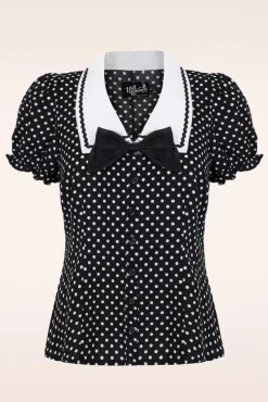 Naomi Blouse In Zwart En Wit