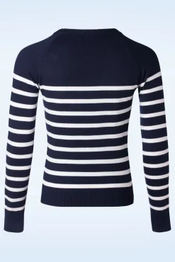 Nautical Stripe Sweater In Marineblauw