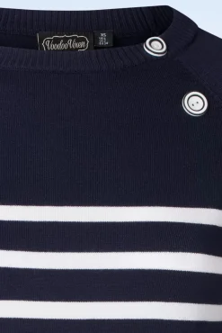 Nautical Stripe Sweater In Marineblauw