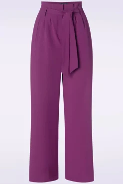 Neva Cropped Broek Timba In Caspia Paars