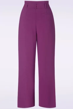 Neva Cropped Broek Timba In Caspia Paars
