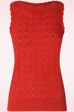 Nicky Rocky Ajour Top In Zon Oranje