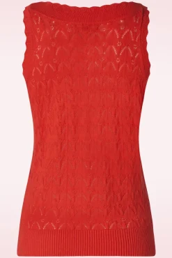 Nicky Rocky Ajour Top In Zon Oranje