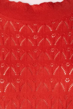 Nicky Rocky Ajour Top In Zon Oranje