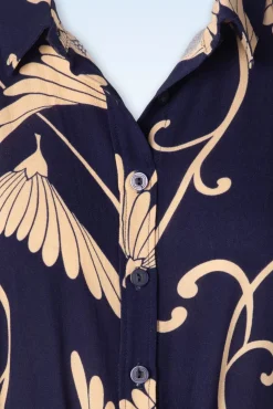 Olive Pixy Jurk In Avondblauw