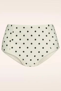 On Point High Waist Bikini Broekje In Gebroken Wit