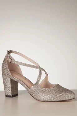Oren Glitter Pumps In Champagnegoud