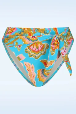 Orient High Waist Bikini Broekje In Blauw