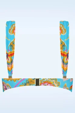 Orient Padded Bikini Top In Blauw