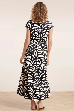 Paloma Maxi Jurk In Zwart En Zand