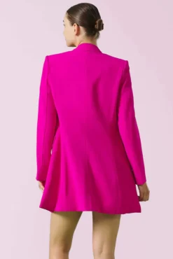 Paula Blazer Dress In Fluoriserend Roze