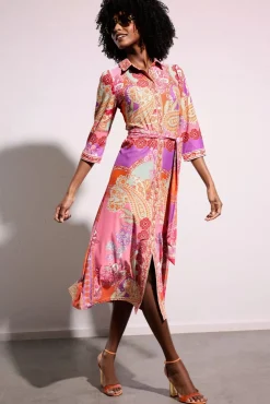 Paula Polo Jurk In Oranje