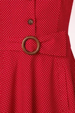 Polka Dot Dance Jurk In Rood