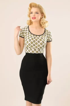 Polly Bengaline Rok In Zwart