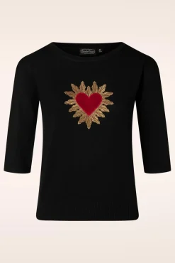 Queen Of Hearts Trui In Zwart