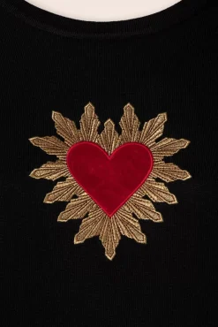 Queen Of Hearts Trui In Zwart