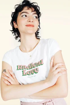 Radical Love T-Shirt In Ecru