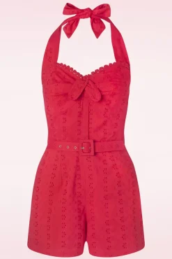 Raven Playsuit In Rood
