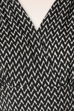 Reese Short Sleeve Jurk In Zwart