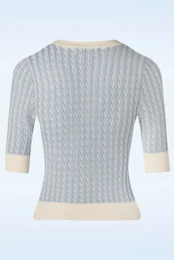 Regatta Race Gestreept Gebreid Vest In Blauw