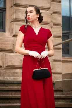 Rinda Maxi-Jurk In Lippenstiftrood