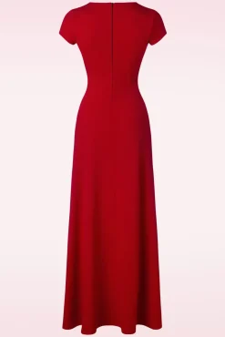 Rinda Maxi-Jurk In Lippenstiftrood