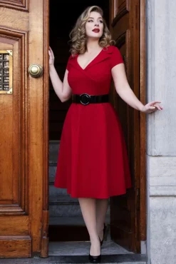 Rita Marlow Jurk In Lippenstiftrood