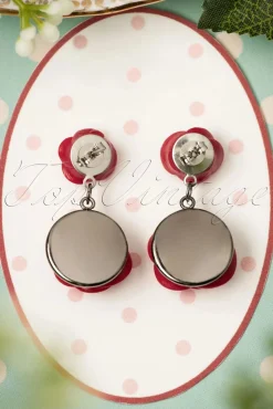 Romantische Rode Rozen Oorbellen