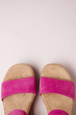Rory Suede Sleehakken In Fuchsia