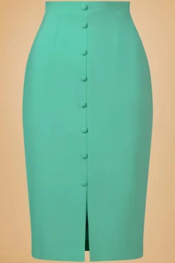 Rose Lee Pencilrok In Mintgroen