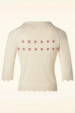 Rose Vest In Gebroken Wit